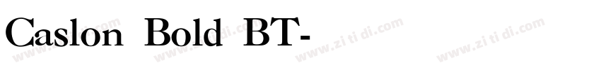 Caslon Bold BT字体转换